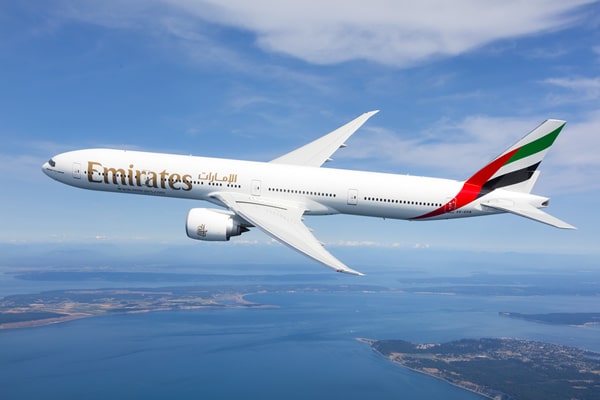 An Emirates Boeing 777 plane