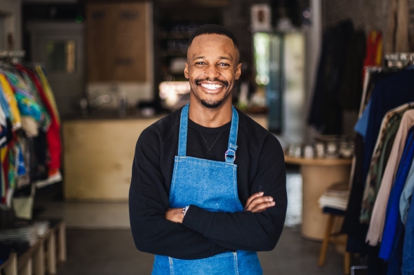 portrait of store owner in his SME store