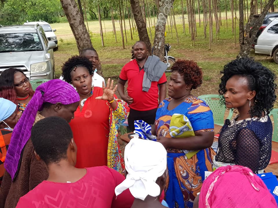 Eunice addressing women