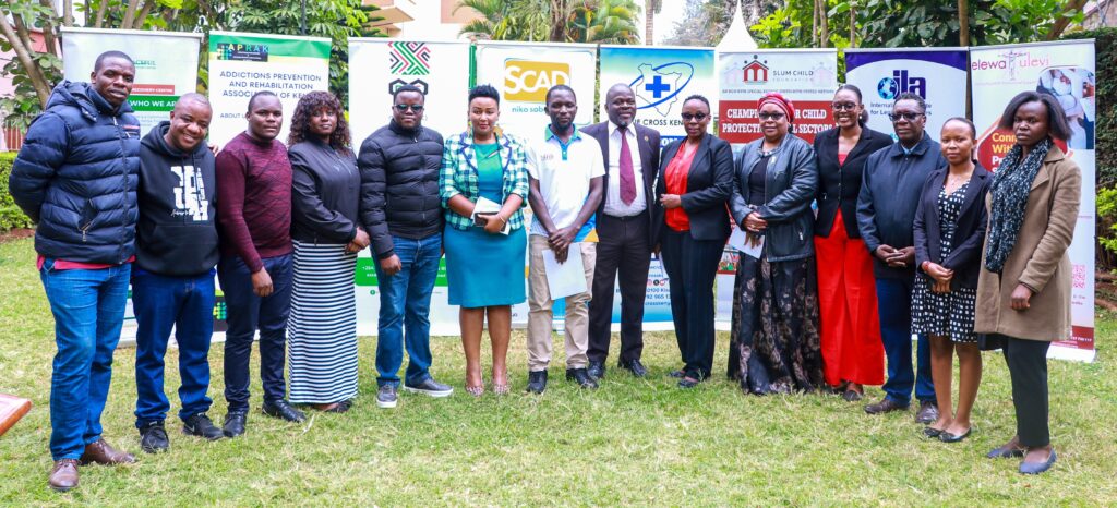 Civil Society leaders during the press briefing in Nairobi
