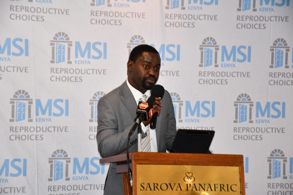 Dr Walter Obita Country Director MSI during the forum